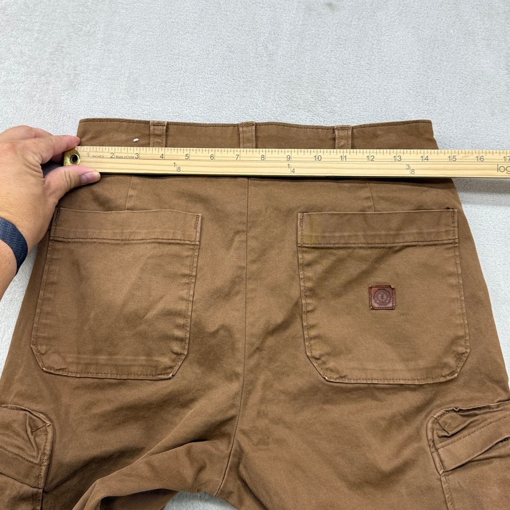 American Eagle x Tru Kolors Cargo Pants Mens 28x30 Brown Pleated Utility Pockets - Picture 8 of 13